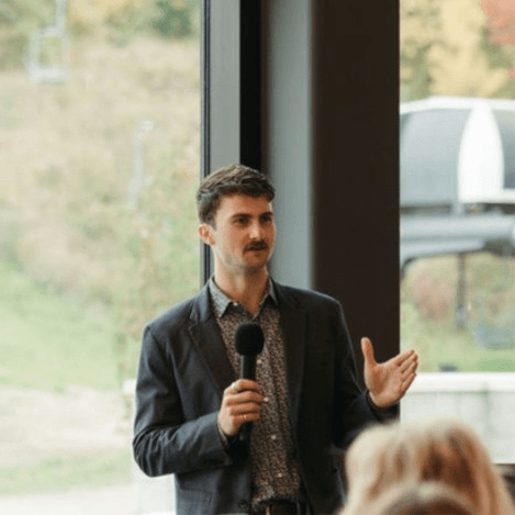 Michael Sullivan speaking at an event